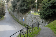 Italy, Fiesole Stock Photography. The Etruscan walls, Via delle Mura Etrusche, Fiesole, Tuscany,  Italy.